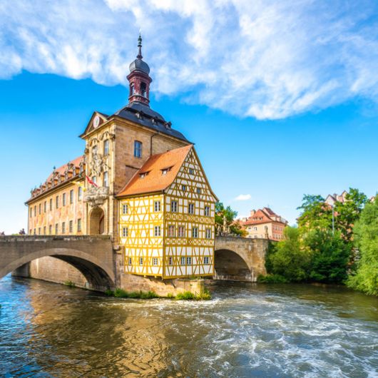 Historisches Rathaus in Bamberg. Region Oberfranken entdecken